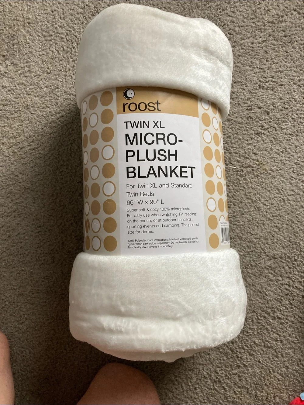 Roost Twin XL Micro-Plush Blanket in White
